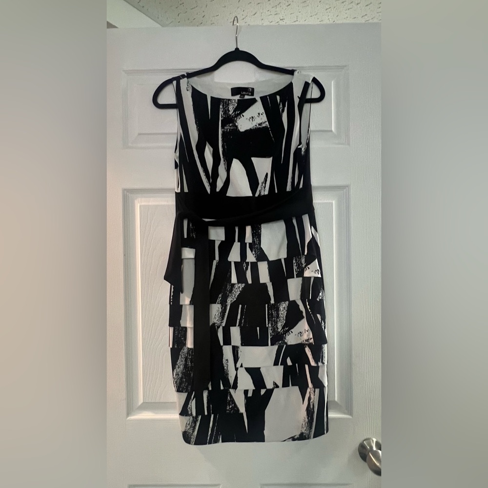 Laura Black and White Dress size 8